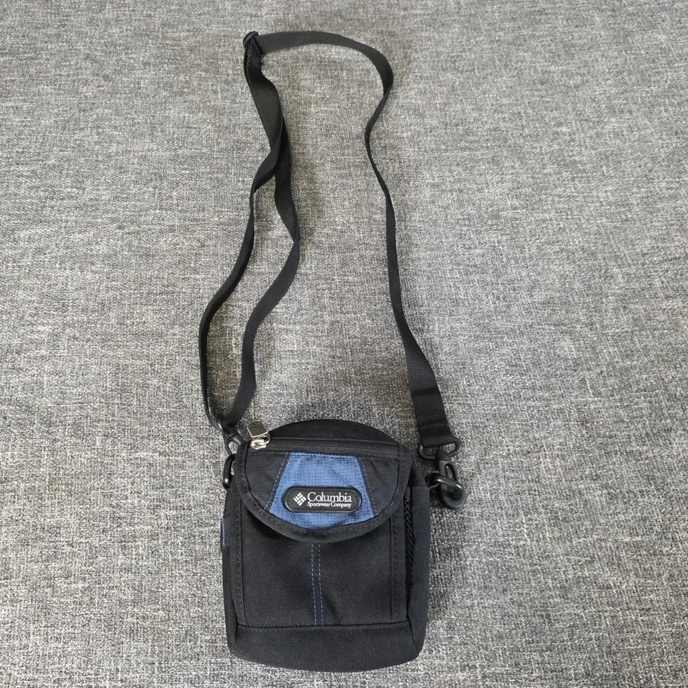 Columbia Sportswear Digital Assistant C3602-407 Crossbody Bag Black Blue Y2K